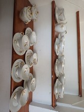 Vintage Winterling Marktleuthen Bavaria Tea Set White Porcelain Gold Wheat 1960s picture