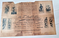 Antique 1890s B.T. Babbitt Best Soap Double-Sided Lithograph Roses 21x14 picture