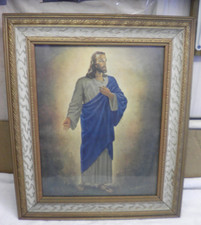 Vintage Warner Sallman The Master Jesus Christ Framed Lithograph 1956 18 x 15