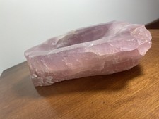 6.7LB 8” Natural Rose Quartz  Bowl Quartz Crystal Healing Gift Natural Edges picture