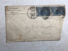 EN685 Envelope Postal Cover J.M. Brainerd Photographer, Rome NY July 1883? picture