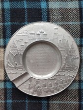 USSR Vintage Aluminum Ashtray Chernomor Knights 1970s Soviet Russian Fairy Tale picture