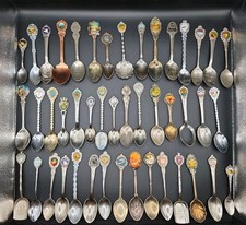 Lot Of 45 Souvenir Spoons States, Cities, Locations picture