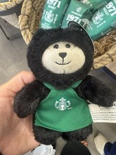 AUTHENTIC Starbucks  Black Cat Bearista Keychain Bag Charm IN HAND picture