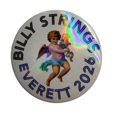 Two Billy Strings Holographic Button Pin - Everett 2026 BMFS picture