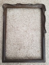 Antique Vintage Art Nouveau Pie Crust 10 x 7  Wood and Gesso Picture Frame picture