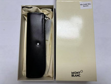 Montblanc Leather Pen Pouch Black 1 Pen Case Holder Heritage Rouge Noir picture