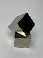 LARGE Rare Lusterous Entwined Interlocking Rectangle Pyrite Cube Cluster_Spain picture
