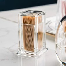 1pc Toothpick Holder Portable Toothpick Box Clear Acrylic Toothpick Storage Box picture