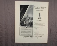 1931 Fortune Magazine Empire State Building Ad Page picture