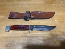Case XX 1999 Fixed Blade Hunter Slab Side Bone Jigged 647-5 SS with Sheath picture