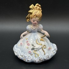 RARE HTF VTG Josef Originals Baby Shower Girl w/Stork Party Cake Topper Series picture