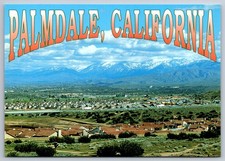 Palmdale California City Aerial View Continental Postcard 4x6 CA picture