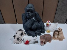 Lot Of 6 Stone Critters Figurines-Close Out Pricing Excellent Condition. picture