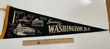AS249 collectible Vintage  Washington D.C. Felt Pennant Iwo Jima Capitol picture