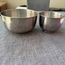 Vintage Sunbeam Stainless Steel Mixing Bowl Set Taiwan Nesting Kitchen Bowls picture