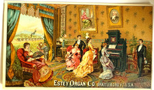 c1880s Antique Trade Card Estey Organ Co, Brattleboro, VT 5 1/2