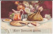 Thanksgiving postcard - Hearty Thanksgiving greetings - Ellen Clapsaddle 1907 picture