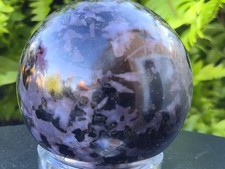Mystic Merlinite Blizzard Stone Sphere Blue Indigo Gabbro (65 mm 417gm) Crystal picture