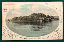 Postcard Ft. Alcatraz San Francisco 1906 Earthquake Damage, 1907 Mailed Denmark picture