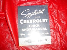 1956 CHEVROLET TRUCK SERVICE / SHOP / REPAIR MANUAL supplement original picture