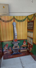 Telco Creations Motionette Santa's Workshop Christmas Store Display Lights 1990 picture
