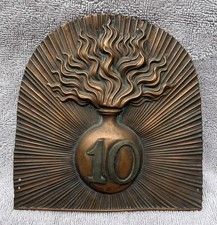 Antique Plaque ~ de Bonnet a Poil du Voltigeurs Legion Garde Nationale Paris 10 picture