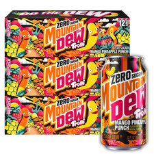Mountain Dew x Trolli Mango Pineapple Punch Zero Sugar 12 fl oz 36 Can Pack picture