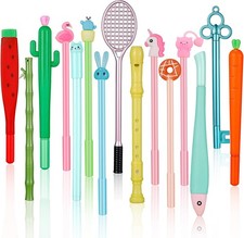 15 Pcs Cartoon Gel Pens Gifts Funny Black Ink Pen Bulk picture