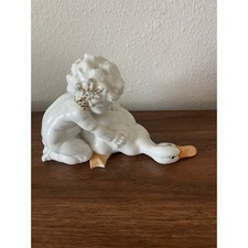 Vintage Hutschenreuther Selb Bavaria Cherub Goose Figurine Karl Tutter Germany picture