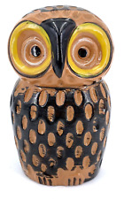 Owl Bank Ceramic Brown Figurine Vintage 6.5