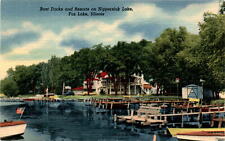 Nippersink Lake Fox Lake Illinois Chain O Lakes J O Stoll Co Postcard picture