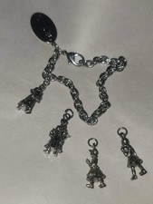Vintage American Girl Pewter Charm Bracelet Kirsten Samantha Molly Addy picture