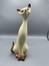 Atomic MCM Napcoware Siamese Cat Statue Tall Long Neck Vintage Kitschy picture