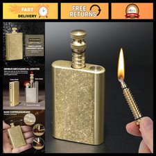 Vintage Brass Trench Pipe Lighter - Permanent Match, Retro Collectible Flame Too picture