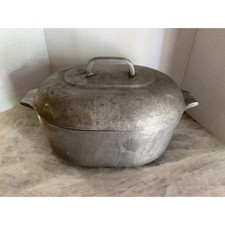 Wagner Ware Magnalite Roaster Dutch Oven 4265-P Silver  Vintage Lid 8qt picture