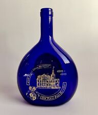 Cobalt Blue Glass German Commemorative Wine Bottle Christoph Herpfer 0.75 L picture