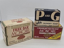 Lot of 3 Vintage Procter & Gamble Bar Soaps 2-Monchel and 1-P and G Laundry Soap picture