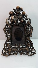 Late 19th Century Victorian Cast Iron Frame With Cupids and Mythical Animals picture
