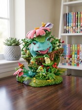 Pokemon Grass Starters Venusaur Bulbasaur Chikorita Snivy Turtwig Diorama Statue picture