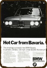 1971 BMW BAVARIA WUNDERCAR Car Vintage-Look-Edge DECORATIVE REPLICA METAL SIGN picture