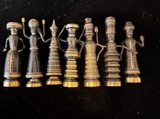Judaica Hans Troppich Hand Carved Figurines Brass Bronze Jerusalem Lot of 7  picture