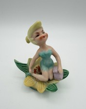 Vintage Porcelain Pixie Tinker Bell Figurine 3.5” Japan 1950s Kitsch picture
