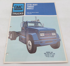 1960's GMC EXTRA HEAVY TONNAGE MODELS Vintage Semi Truck Dealer Brochure data picture