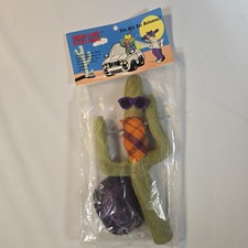 Vintage 1980’s Cowboy Cactus Car Antenna Topper Hat Sunglasses Bandana NEW picture