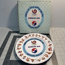 Korean Airlines 1988 Seoul Olympic Games Plate Vintage Commemorative Hodori picture