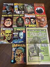 12 Monster Horror Magazines Famous Monsters Monster World FN- LOT 61124-1 picture