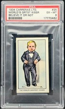 Worlds Greatest Kisser 1934 Ripleys Believe It Or Not TOM THUMB Carreras Tobacco picture