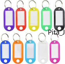 Plastic Key Tags with Metal Ring Luggage Car Tags ID Label Name Tags 25-200PACK picture