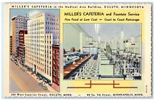 c1940's Millers Cafeteria And Fountain Service View Duluth Minnesota MN Postcard picture